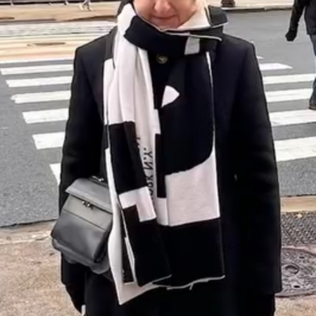 Rare Huge Helmut Lang Oversized Logo Scarf From Runway Collection